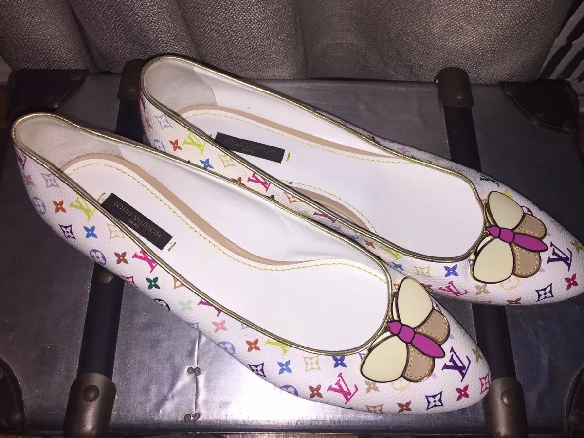 New Louis Vuitton Multicolor LV Monogram Primrose Ballerina Flat EUR 40 US  10