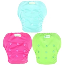 wegreeco Baby & Toddler Snap One Size Adjustable Reusable Baby Swim Diaper (Fres
