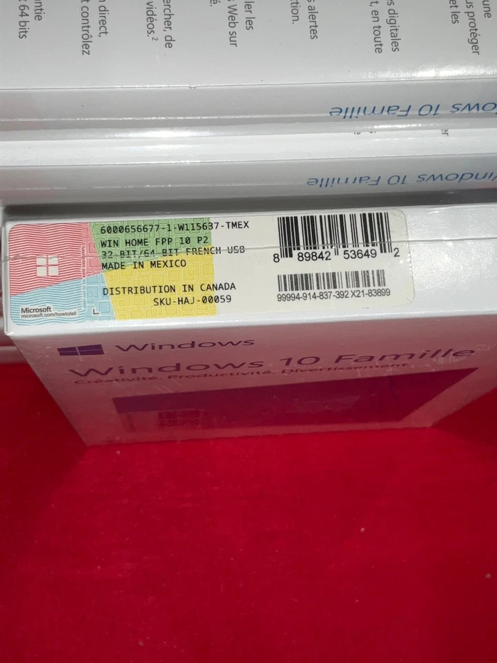 Microsoft Windows 10 FAMILY Home Edition French HAJ-00059 NEW SEALED RETAIL✅❤️️ - Image 2 of 3