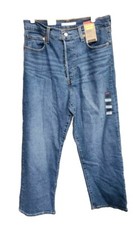 Levi Strauss Women's Blue Jeans 31x27 Button Zip Ribcage Straight Ankle NWT