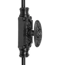 Signature Ironmongery Dalston Door Iron Cremone Bolt 9 feet Black Powder Coated