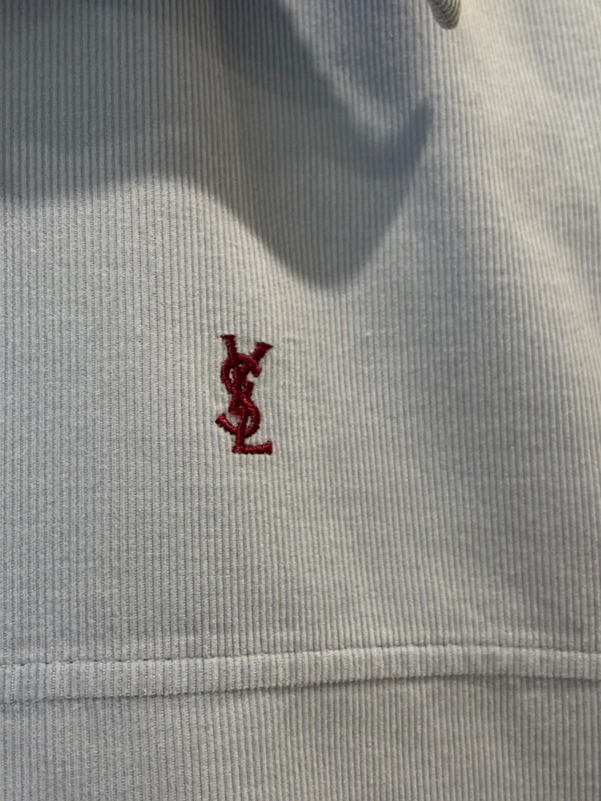 YSL Yves Saint Laurent Camicia Donna Velluto Sopracamicia Giacca Blu Taglia L M