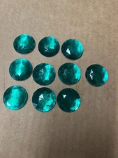 Lot of 10 Vintage Green 1"  Jeweled Bicycle Reflectors Schwinn Shelby Monark &&
