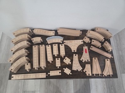 150+ Lot Thomas the Train & Friends Wooden Tracks, Ramps, Bridge, Figures. Cars