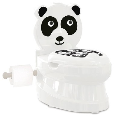 JAMARA 460958 Meine kleine Toilette Panda mit Spülsound und Toilettenpapierhalte