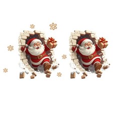 1pc Santa Claus Wall Decal Removable Christmas Sticker, Suitable for Living Room