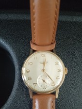 Longines 9ct Gold Cased Mechanical Wristwatch 1960s Great Working Order Conditio