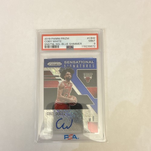 Coby White [Blue Shimmer] #SS-CBW 2019 Panini Prizm Sensational Signatures card