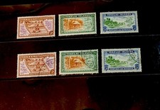 TOKELAU ISLANDS KGVI 1948 Pictorials SG 1-3 both Mint (MLH) and Fine Used