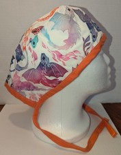 Women's Tie Back Scrubs Cap Multi Color Dragons