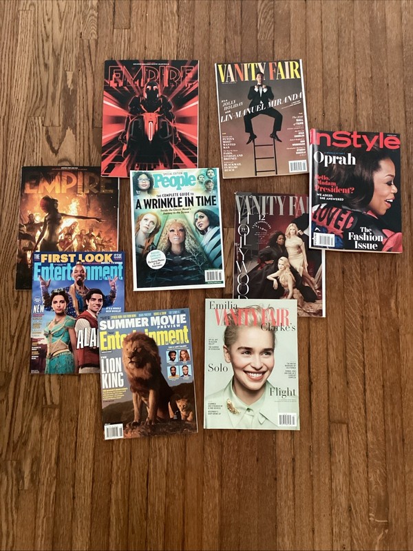 Bundle Of 9 New Unread Entertainment Mags - Oprah Lin Manuel Emilia Clark Reese
