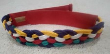 Vintage 1980s Roped Multi-Color Braided Belt Attaches In Back