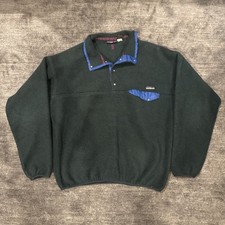 VTG Patagonia T Snap Fleece Pullover Mens Large Forest Green Fleece USA Made 90s