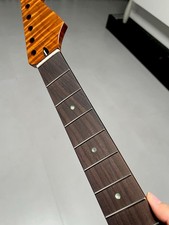 AAAA Stainless steel Rosewood 22fret Roasted Flame Maple Electric Guitar Neck