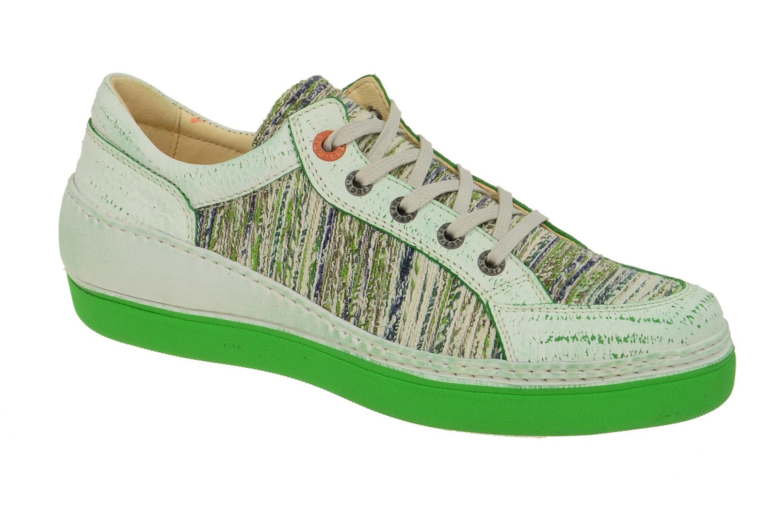Eject Zapatos FEELING Verde Zapatos Mujer Cómodos Zapatos Con Cordones 18341 NUEVO