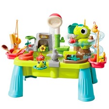 Dinosaur Sand and Water Table for Toddlers 2-8, 11-in-1 Outdoor Water Play Ta...