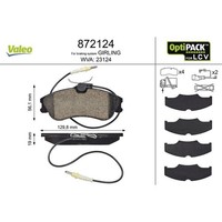 Valeo 872124 Bremsbelagsatz FüR Peugeot Citroen Berlingo Partner M MF GJK GFK 5