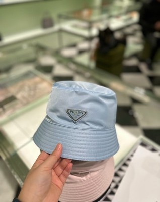 Prada Re-Nylon Bucket Hat Light Blue Plain M/ 58 cm | eBay display picture 2