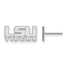 10k White Gold Louisiana State University XS (Tiny) Post Earrings