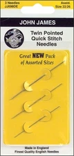 Colonial Needle Twin Pointed Quick Stitch Tapestry Hand Needles-Size 22/26 3/Pkg