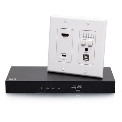 C2G31011 HDBaseT HDMI 4K60 Extender USB-C Dual-Gang TX + RX Open Box