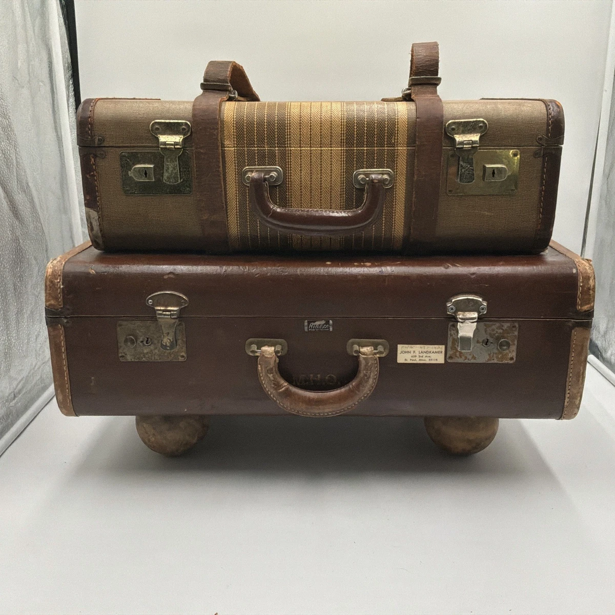 Brown Leather 1930s Decade Vintage Luggage & Vintage Travel