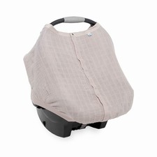 Baby Car Seat Canopy  Soft  Breathable Muslin Fabric  Magnetic Closure Cov...