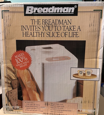 Breadman Automatic Bread Maker Model TR441 New In Box With Manual 2 Loaf Sizes