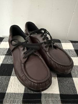 SAS Tripad Comfort Brown Leather Oxford Walking Shoes 7M Lace Up Casual Comfort