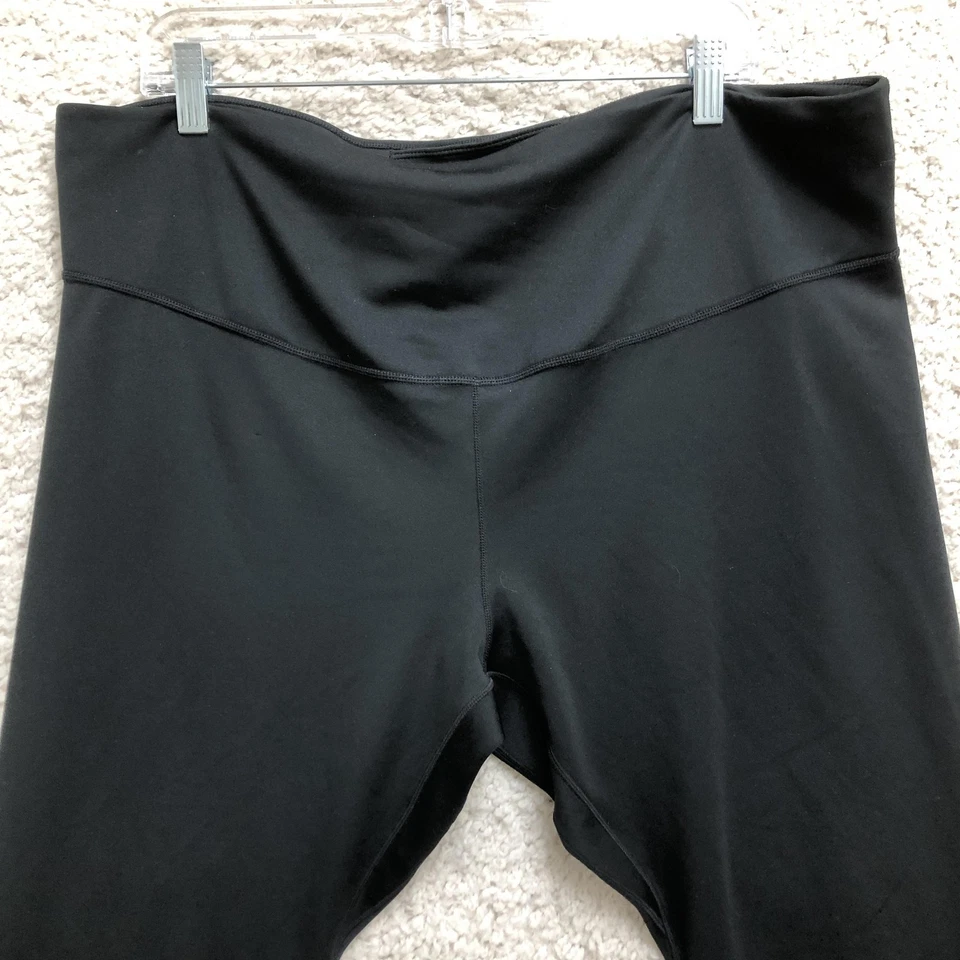 Nike Leggings Womens 3X Black Dri-FIT Running Leggings High Rise Reflective Gym - Image 2 of 4