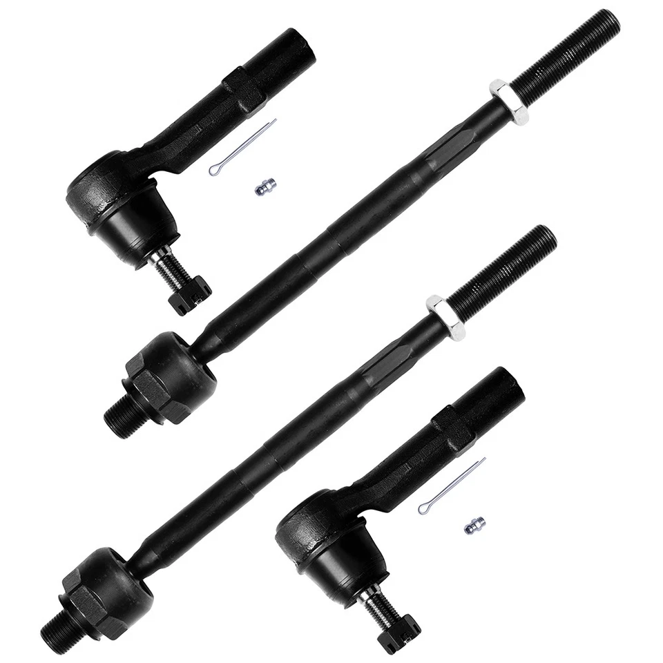 For 2009-2017 Chevrolet Traverse GMC Acadia 4x Inner Outer Tie Rod End Links - Image 4 of 4