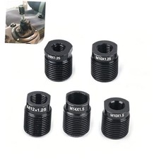 5 PCS Shift Knob Adapter, M8/M10/M12/M14 Thread Adapters, Aluminum Alloy Gear