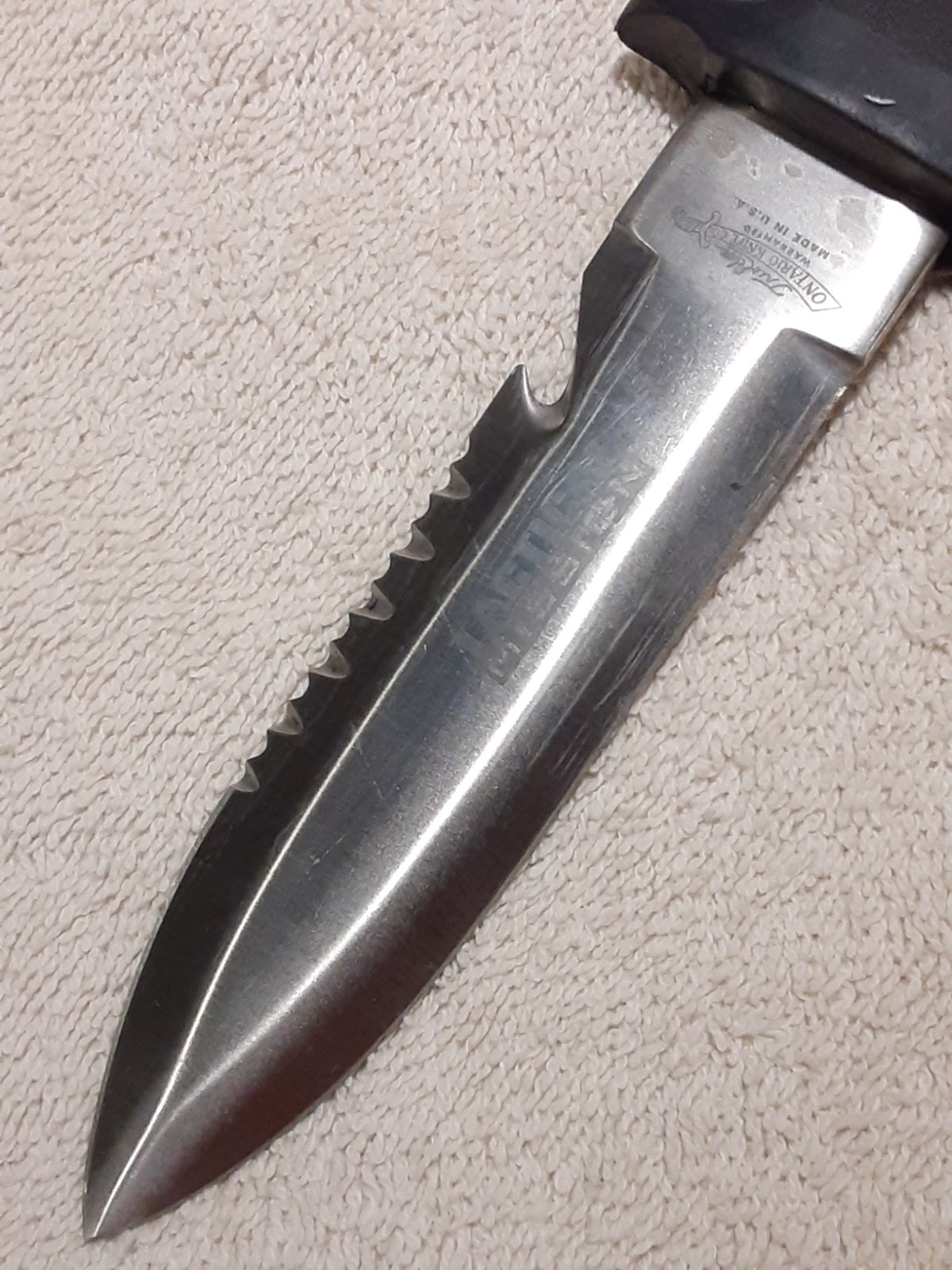 Ontario Knife Co. USA Tactical Mission Combat Survival Hunting Knife W Sheath