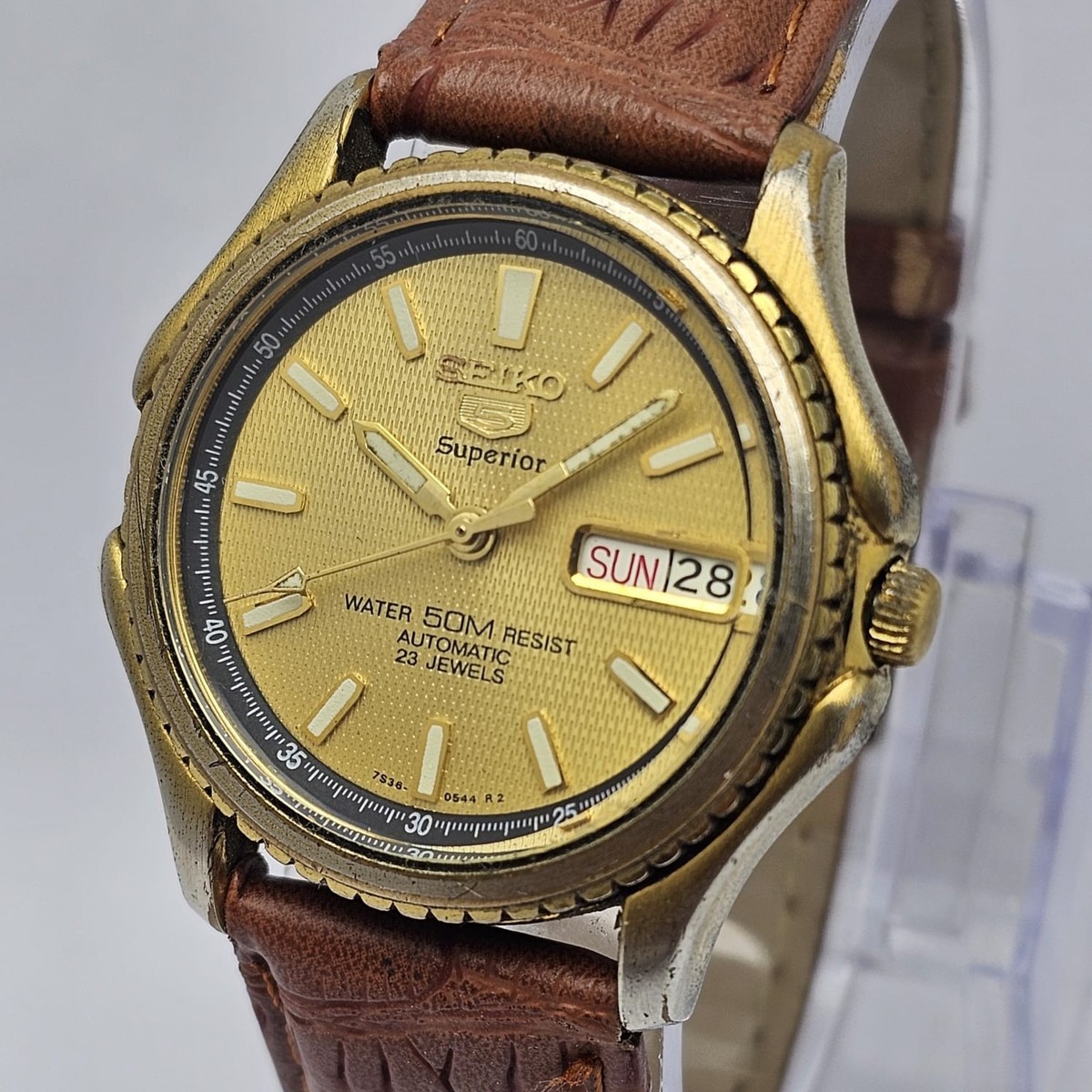 ✨SEIKO✨セイコー5✨デイデイト✨7S36-00A0✨オートマチック✨腕時計 Seiko 5 Superior Automatic 7S36-0090 Day/Date Vintage Men's Watch
