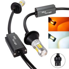 2x Canbus 7440 Switchback Led Bulb Extremely Bright Drl 30w Cob Dual Amber White 2x Canbus 7440 Switchback Led Bulb Extremely Bright Drl 30w Cob Dual Amber White