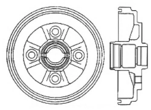 Centric 零件 123.44034 C-Tek 标准制动鼓 适用于 93-99 丰田 Paseo Tercel — 第 2/4 张图片