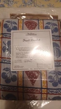 Vermont Country Store Fruit Basket Heavy Duty Tablecloth New Vtg 62x90 74529