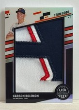 2026 Panini USA Baseball S&S - Carson Bolemon - #JUM-CB Jumbo Materials 14/24