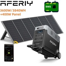 AFERIY P310 Portable Power Station 3600W/3840Wh+400w Solar Panel Solar Generator