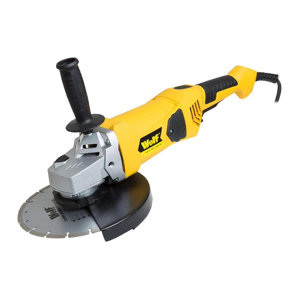2300w Angle Grinder 230mm 9Inch Corded Electric Diamond Cutting Disc Tool Wolf - Image 4 of 4