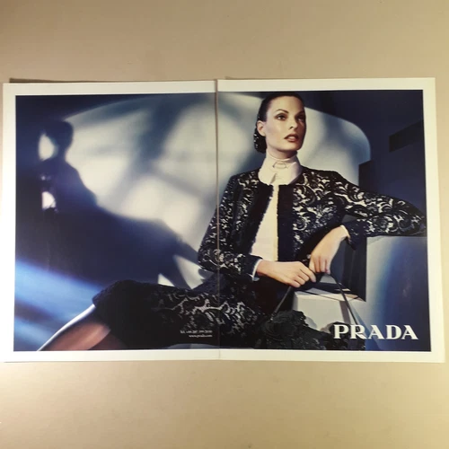 Prada Women Clothes 2008 Original Paper Magazine Advert Double Page