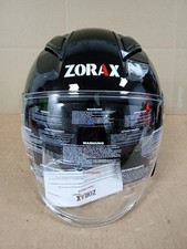 Zorax Black L 59cm ZOR608 Tula Double Visor Open Face Motorbike Helmet New