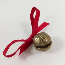 Brass Sleigh Bell Christmas Decor Winter Seasonal 1 Inch