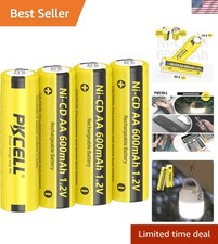 4 Pack of Precharged 600mAh AA NiCD Rechargeable Batteries for Sustainable Power 3.15 per gallon