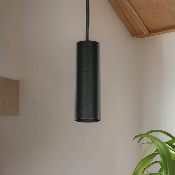 HäNgeleuchte HäNgelampe Metall Schmal Ø 4 Cm FüR R35 GU10 Schwarz Verstellbar-image