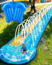 Extra Long Slip and Water Slide for Kids Adults Backyard, 32Ft Giant Inflatable