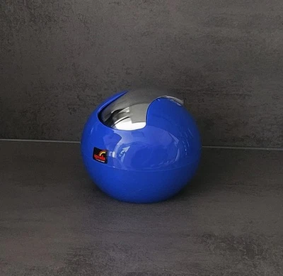 Spirella Bol Brillant Bleu Poubelle De Salle De Bain Poubelle D'Atelier RÉDUIT - Photo 1/4