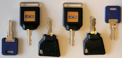 6 Stück JCB Schlüssel. 2 x Wegfahrsperren Schlüssel 334/D2895. 2 x Standard. 2 x Adblue FA11