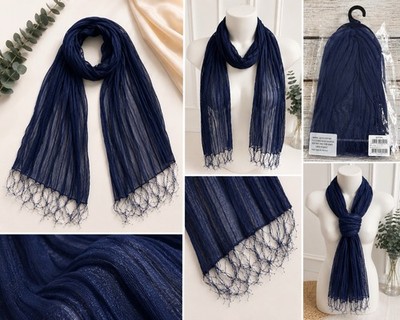 Chiffon Marine Crinkle Transparent Halstuch Leicht Mode Halstuch Schal