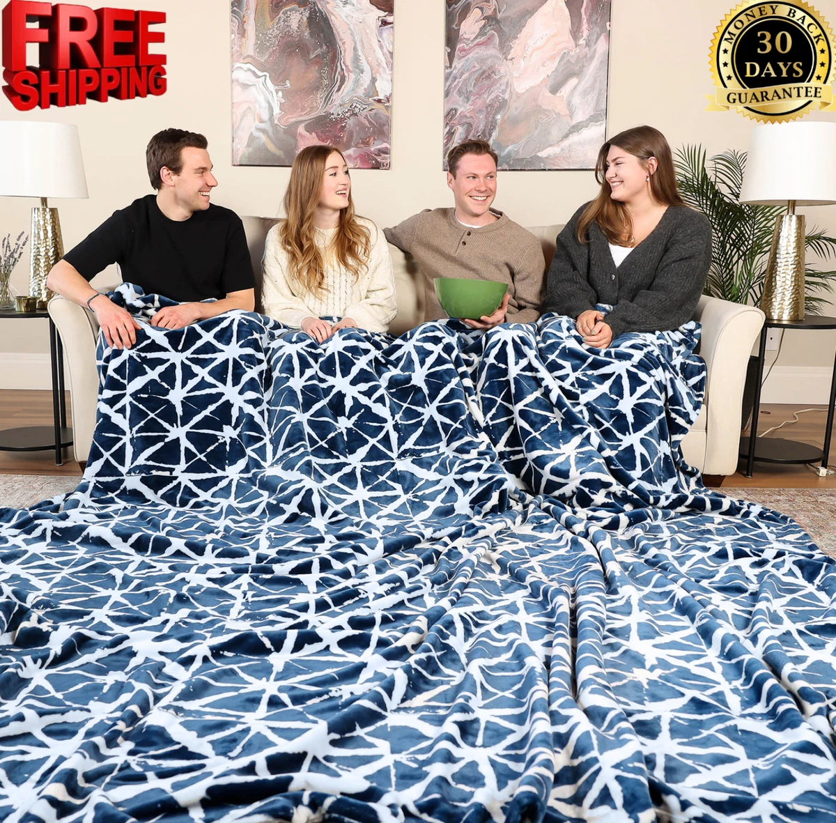 Life Comfort Family Blanket 10 x 9 100 Polyester Machine